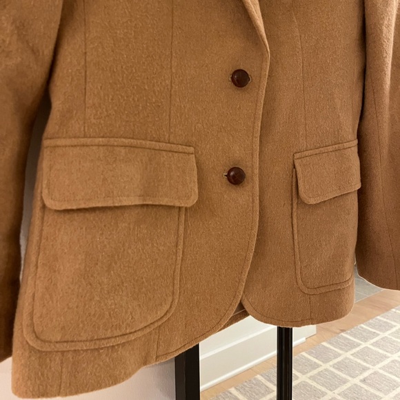 Vintage Camel Hair and Wool Blazer Academia Prep Classic Quiet Luxury Old Money - Picture 3 of 5